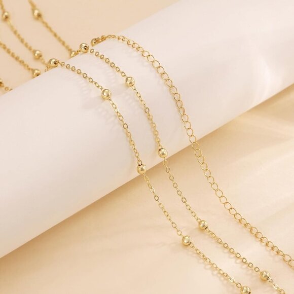 Dainty Gold Waist Chain Brass 26in Adjustable Body Jewelry for Summer Beach - Picture 6 of 8